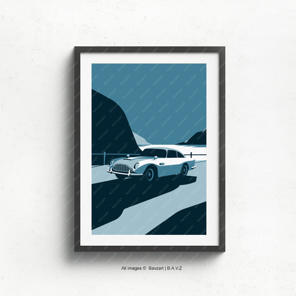 Hello DB5 Aston Martin wall art