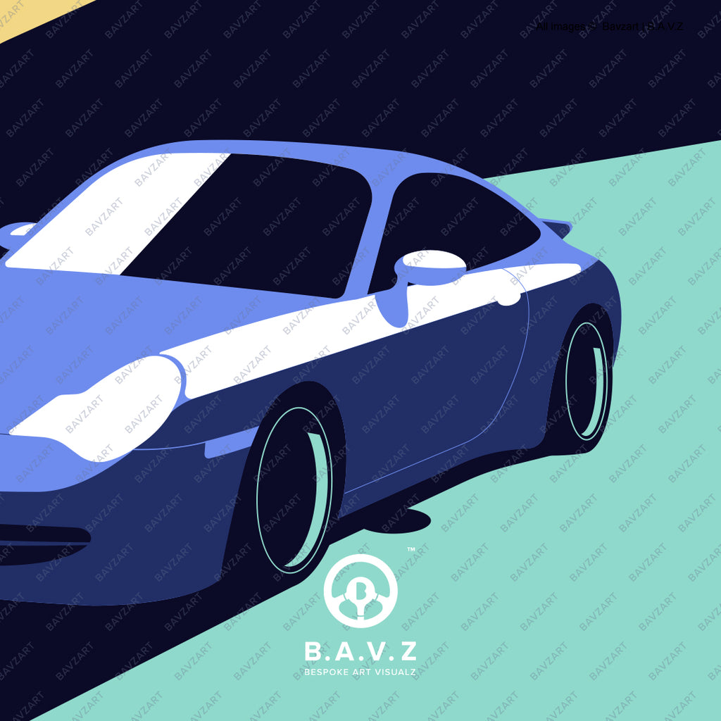Porsche 996 automotive wall art