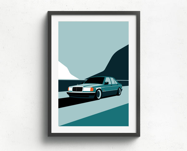 The Mercedes Benz 190e wall art