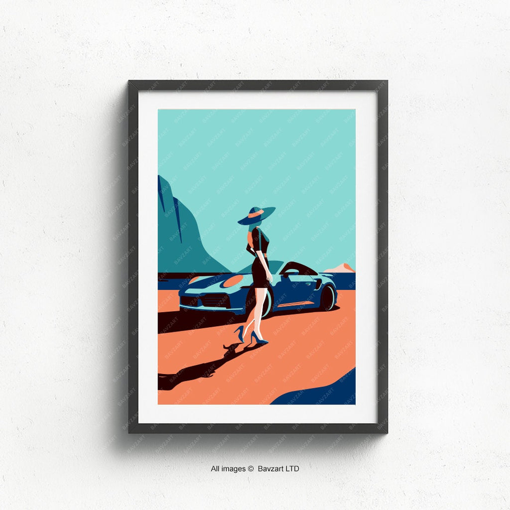 Her love for Porsche 911 wall art