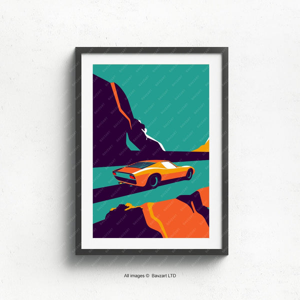 Lamborghini Miura wall art