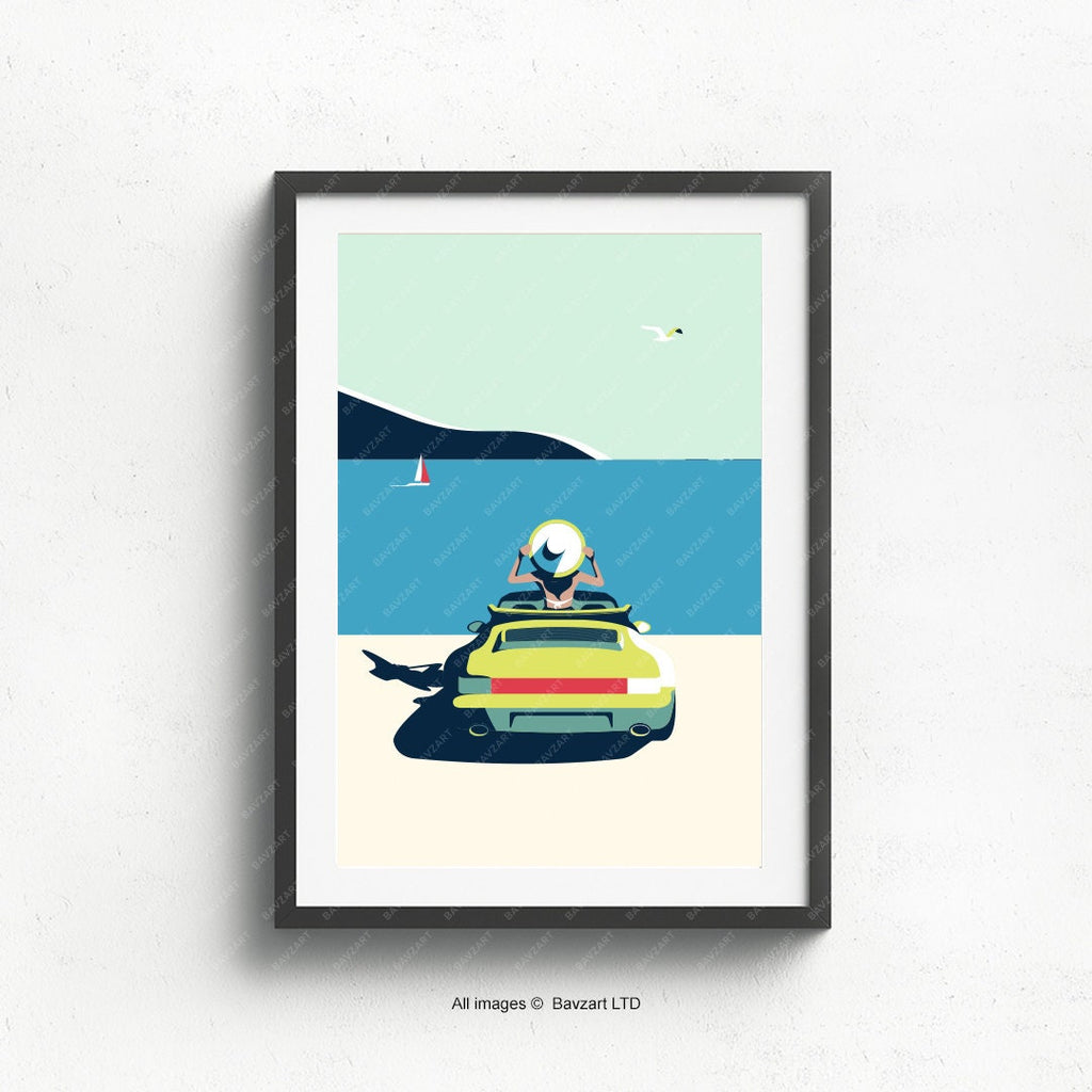 Porsche 911 964 Cabriolet wall art