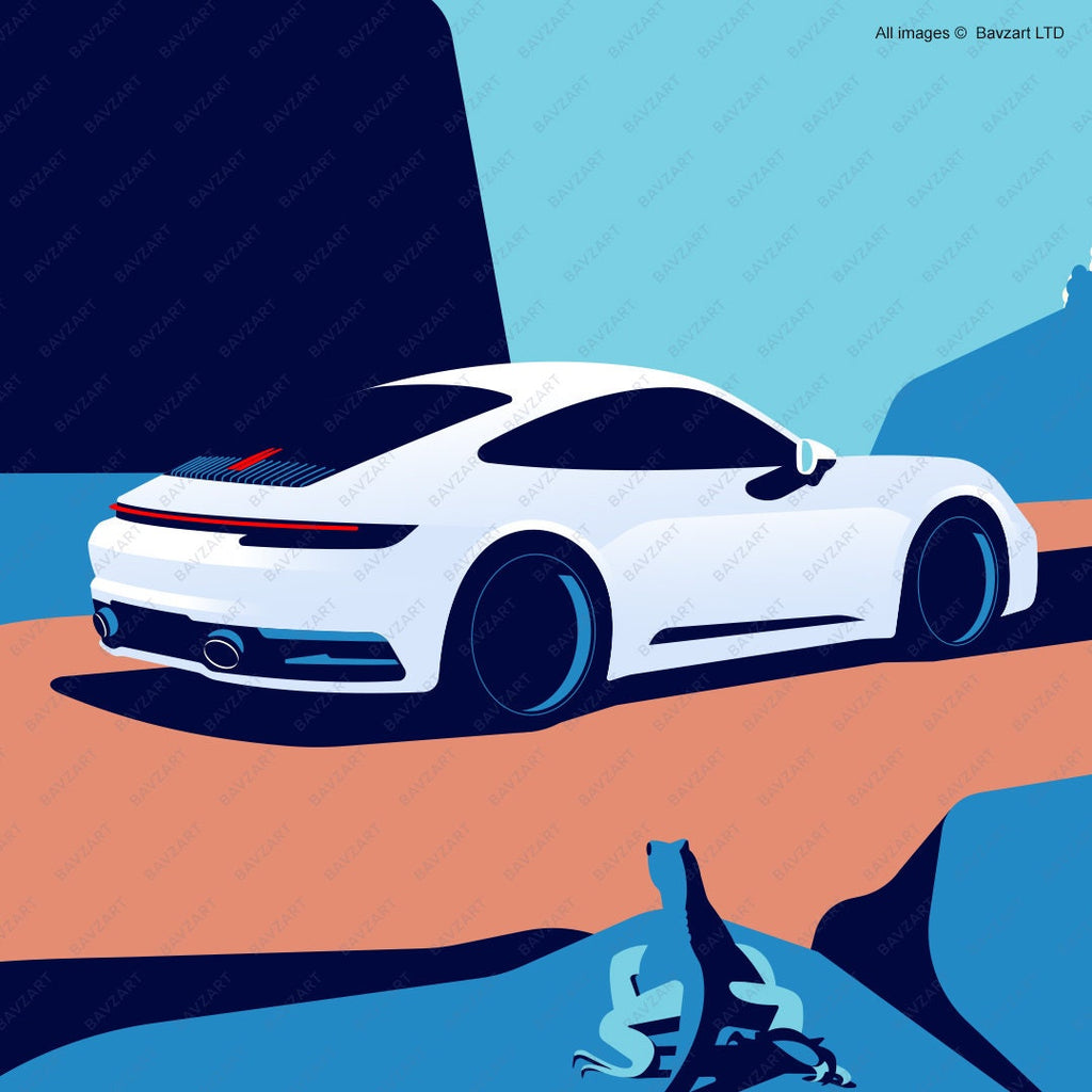 Porsche 992 automotive wall art