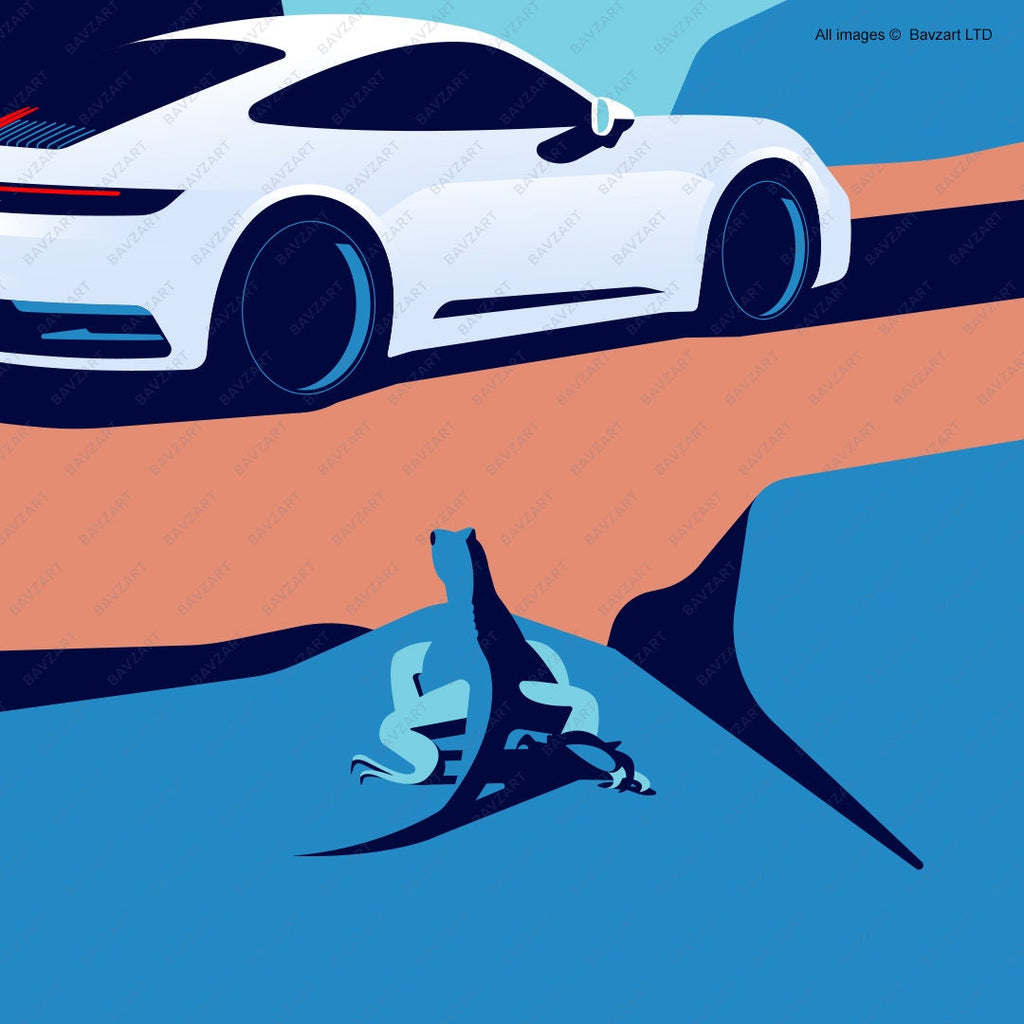 Porsche 992 automotive art