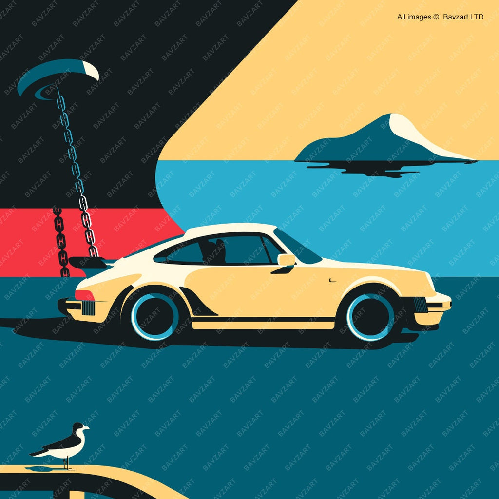 Classic Porsche turbo at the yard - car wall art