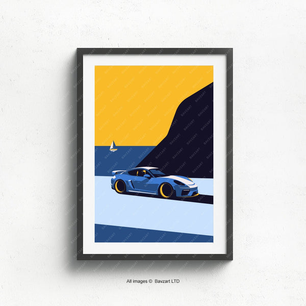 Porsche cayman GT4 wall art