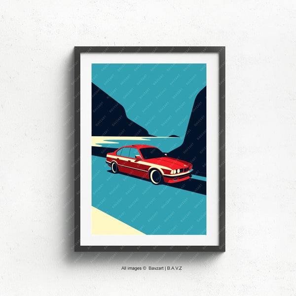 BMW e34 wall art