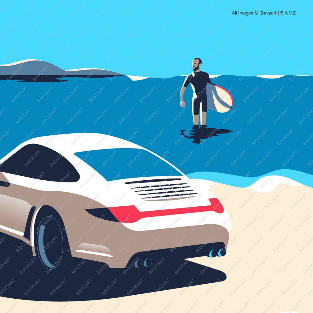 The Porsche 997 wall art