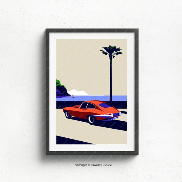 Jaguar E-type wall art