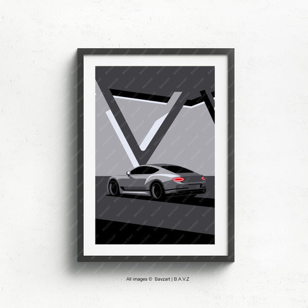 Mighty V8 Bentley GT wall art