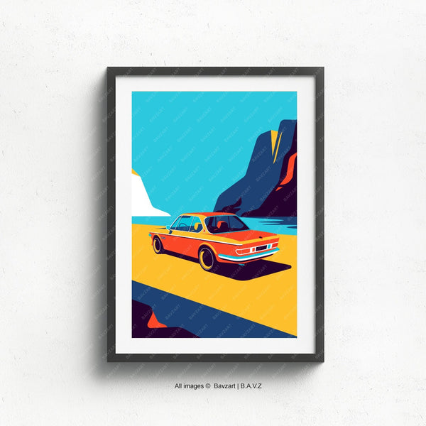 BMW classic e9 car art