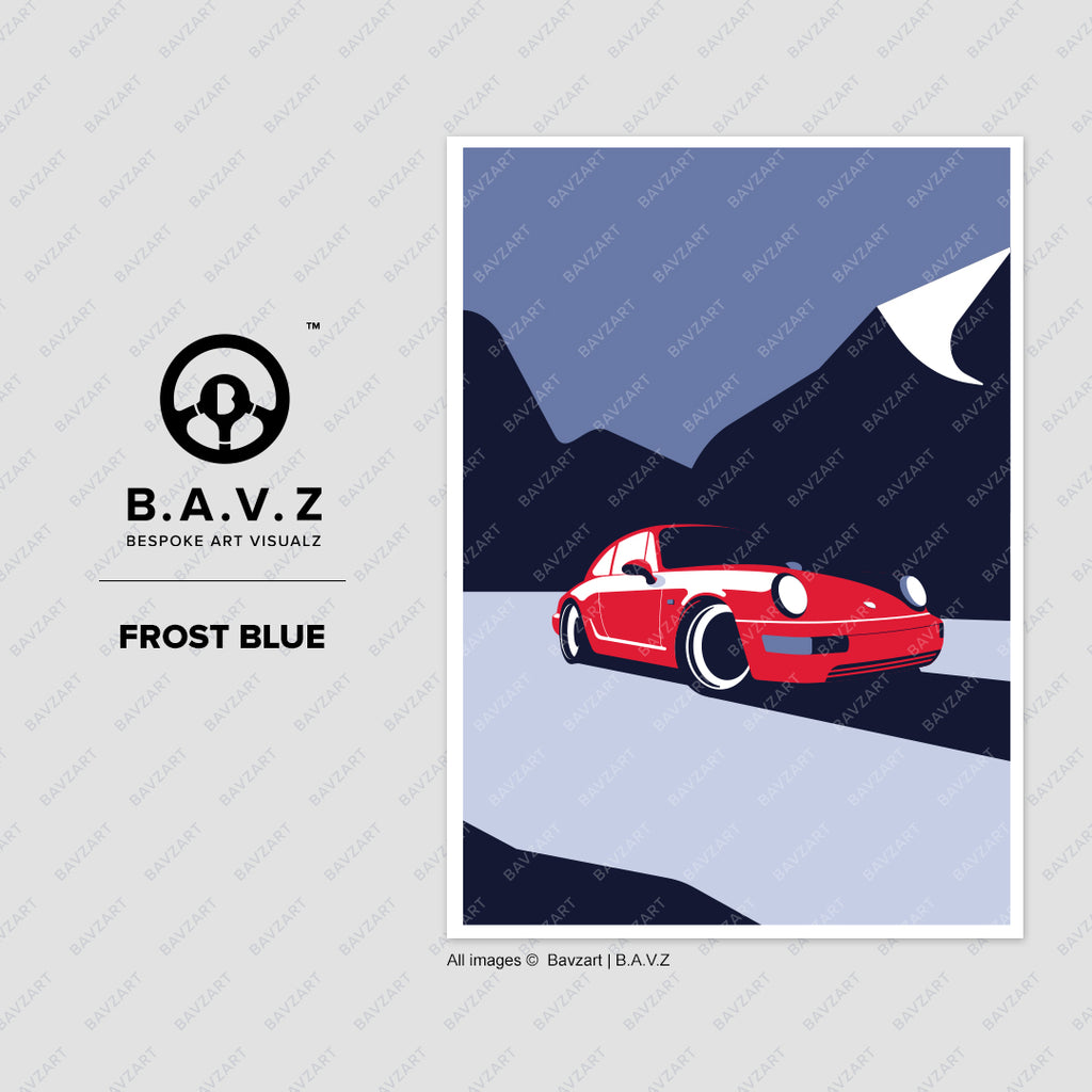 Go follow Porsche 964 wall art