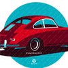 Add a touch of vintage charm to your space with this commemorative poster marking 75 years of the Porsche 356