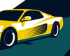 Ferrari Testarossa automotive art