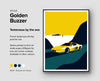 Ferrari Testarossa golden buzzer wall art