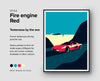 Ferrari Testarossa fire engine red wall art