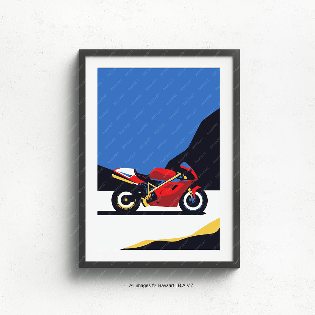 The Ducati 916 wall art