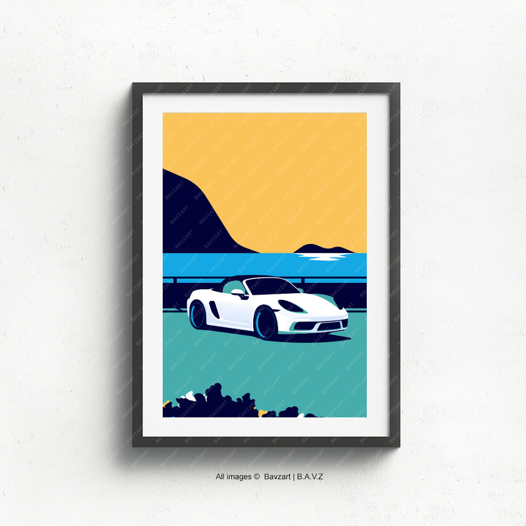 Porsche Boxster 718 wall art