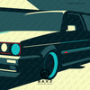 VW Golf MK2 GTI wall art