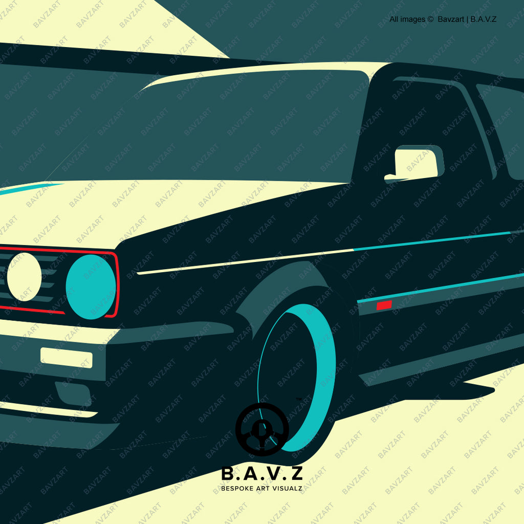 VW Golf MK2 GTI wall art