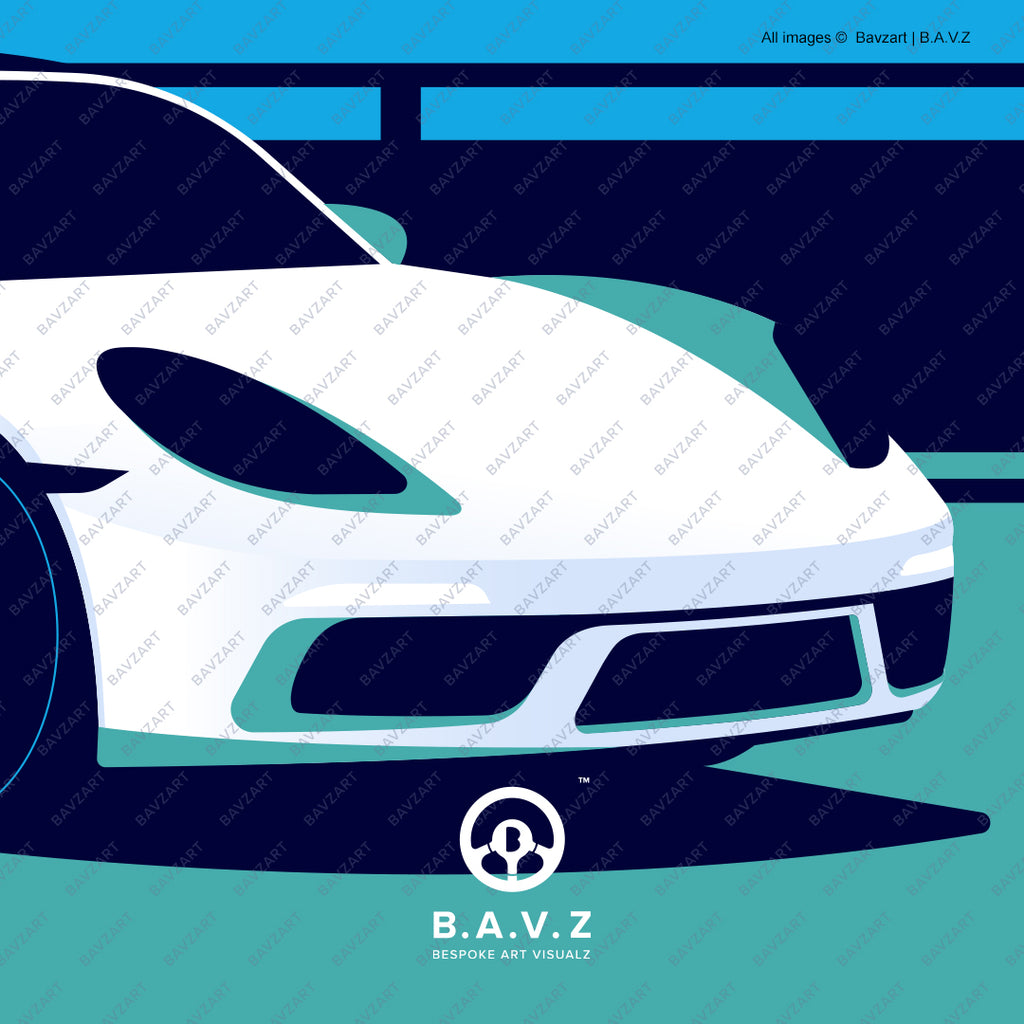 Porsche Boxster 718 automotive art