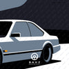 BMW e24 6 series automotive art