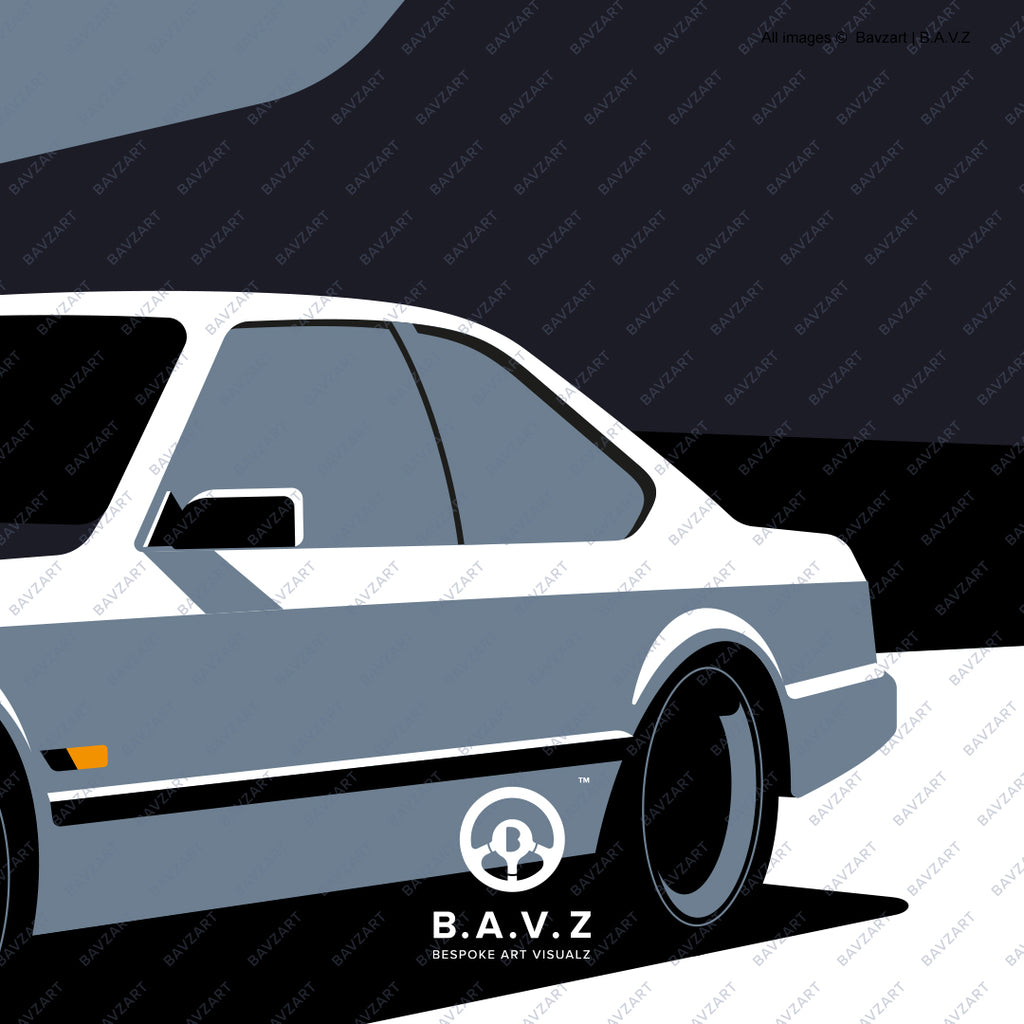 BMW e24 6 series automotive art