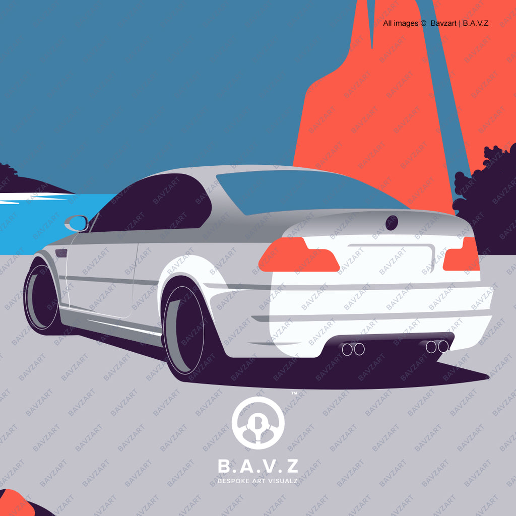 BMW M3 automotive art