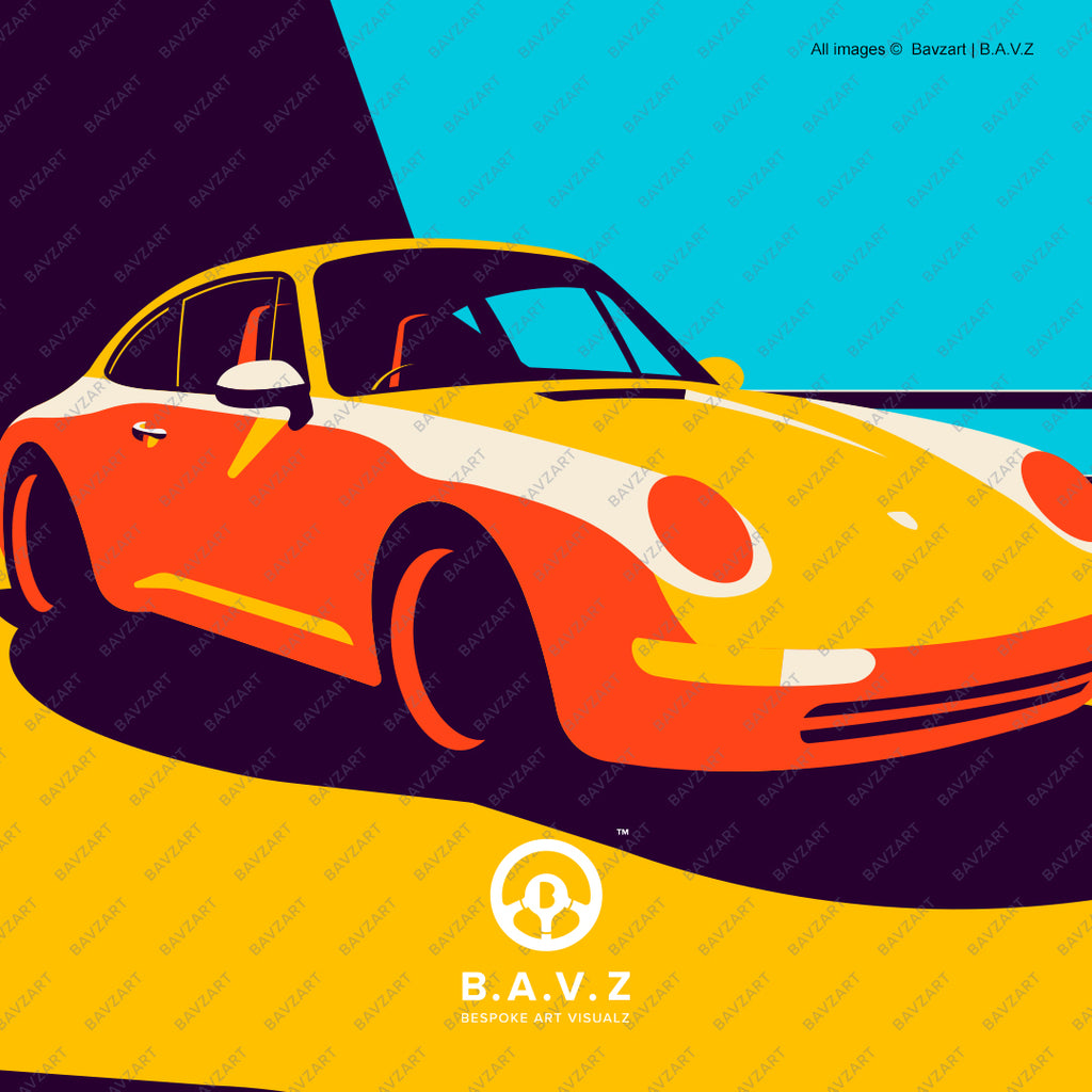 Porsche 993 wall art