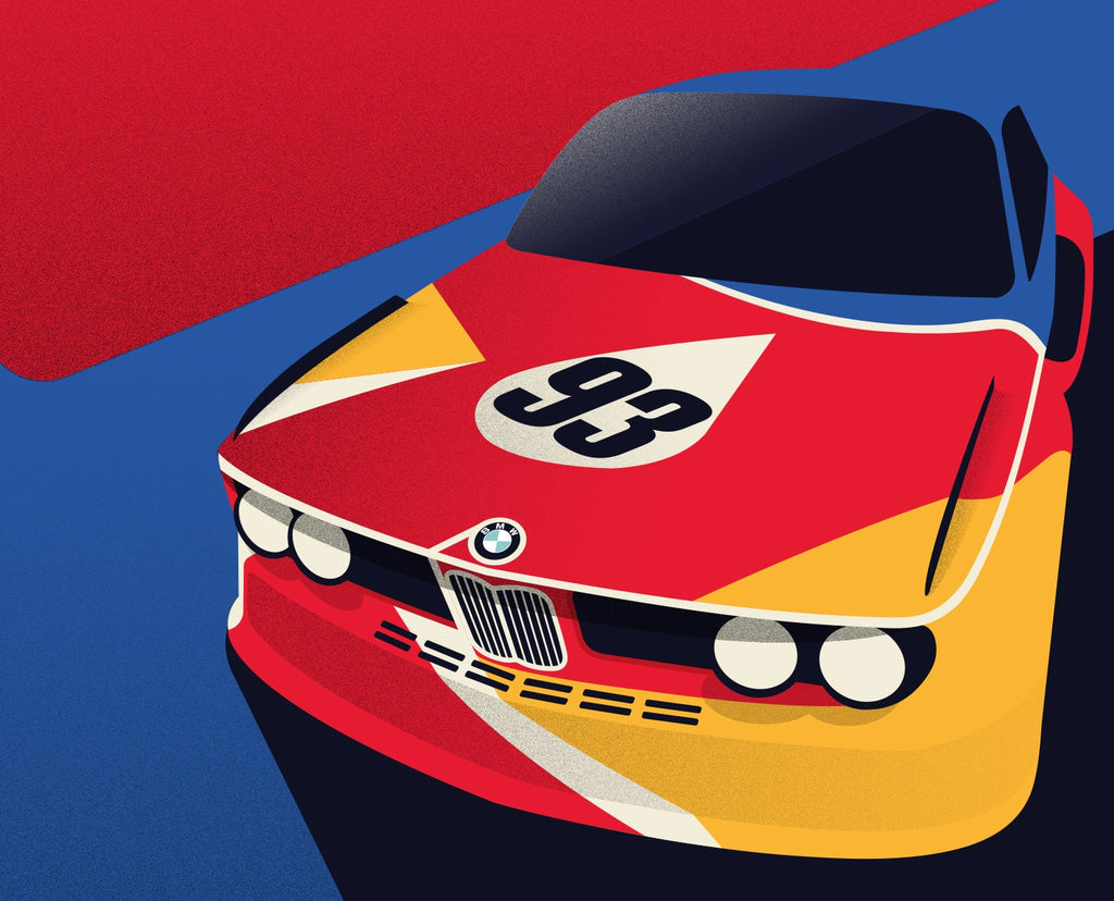 BMW art car CSL e9 wall art