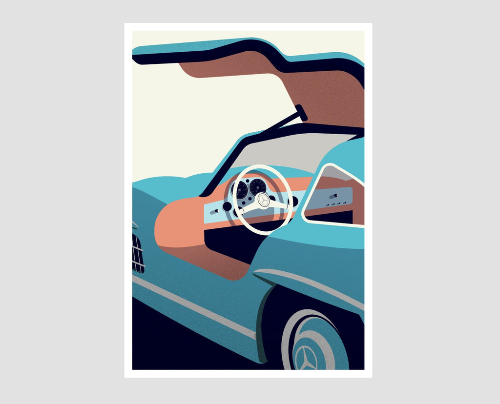 Mercedes Benz 300 SL wall art