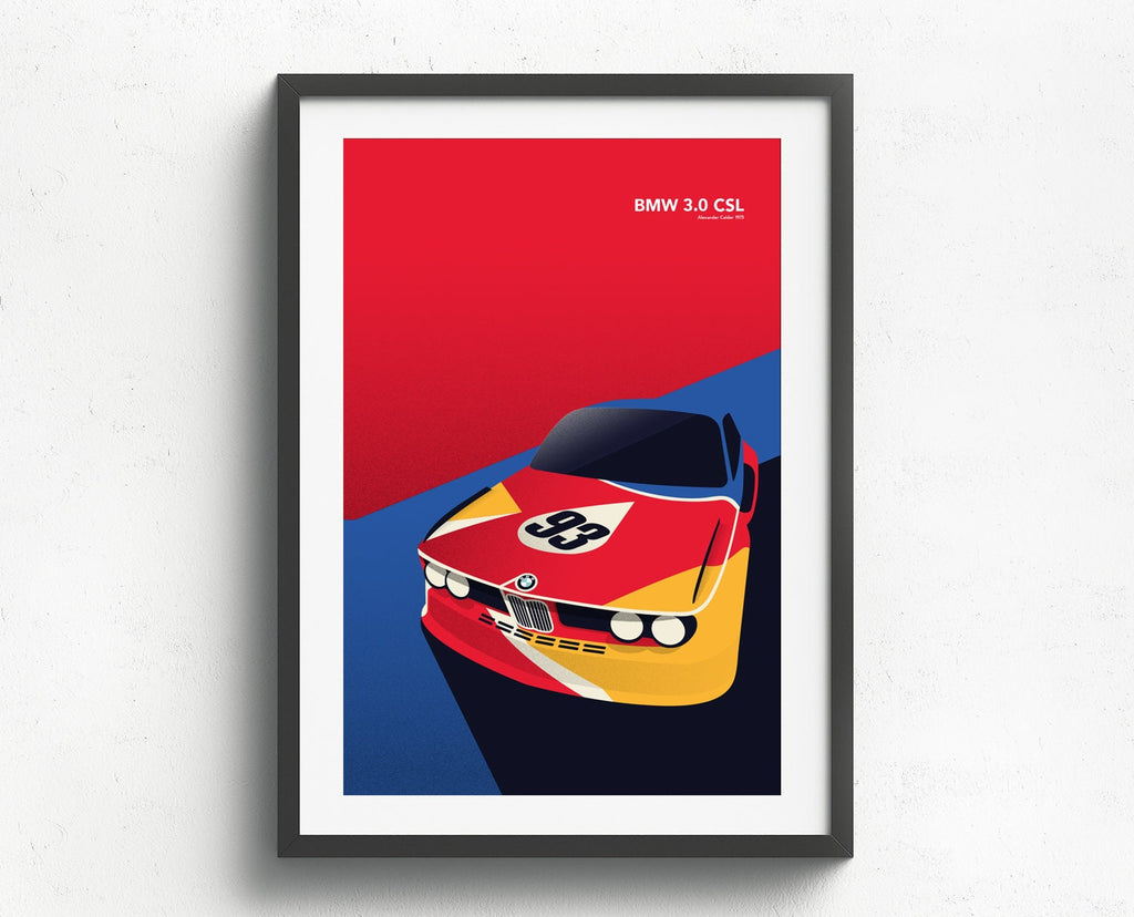 BMW art car CSL e9  wall art