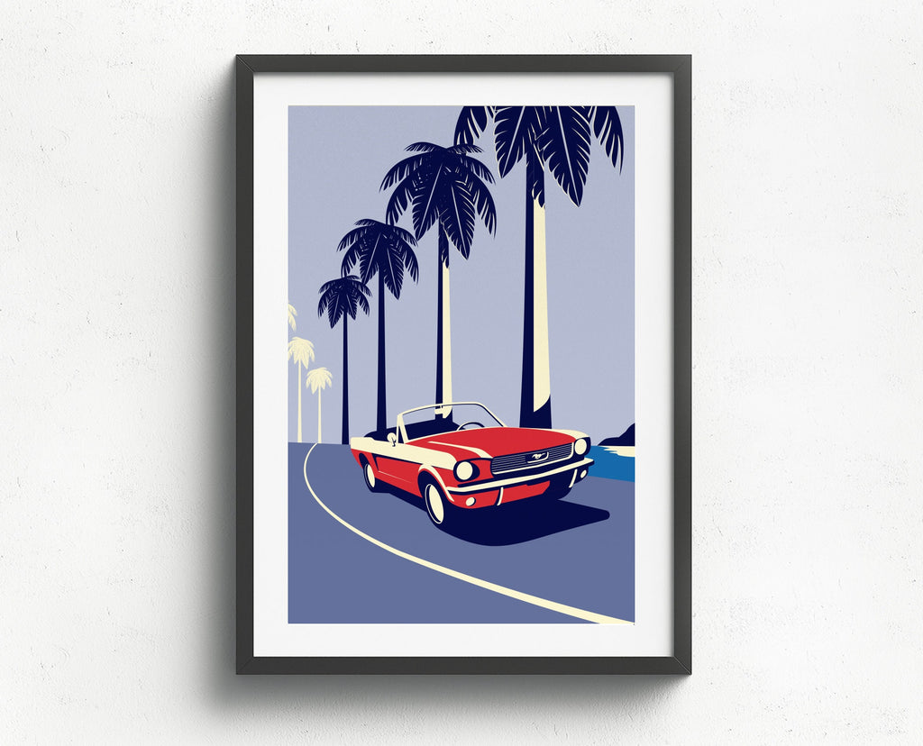 California dreaming Ford Mustang 65 wall art