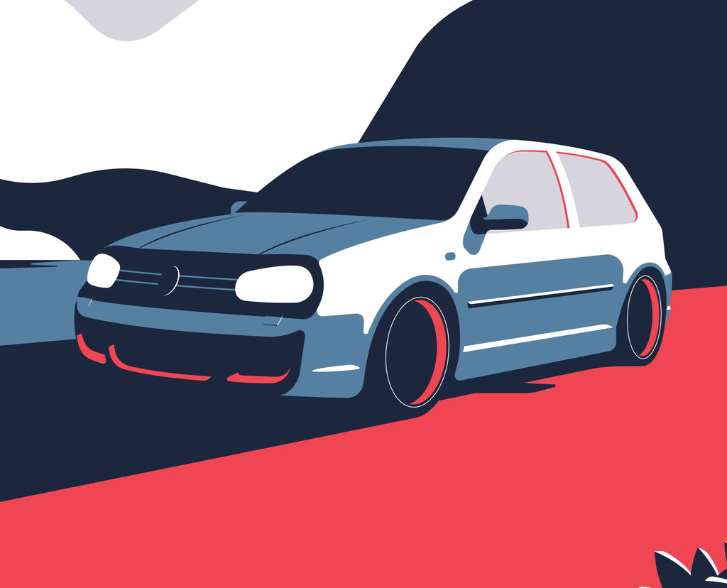 VW Golf Mk4 wall art