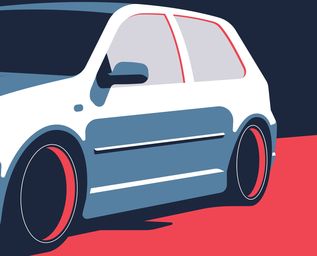 VW Golf Mk4 automotive art