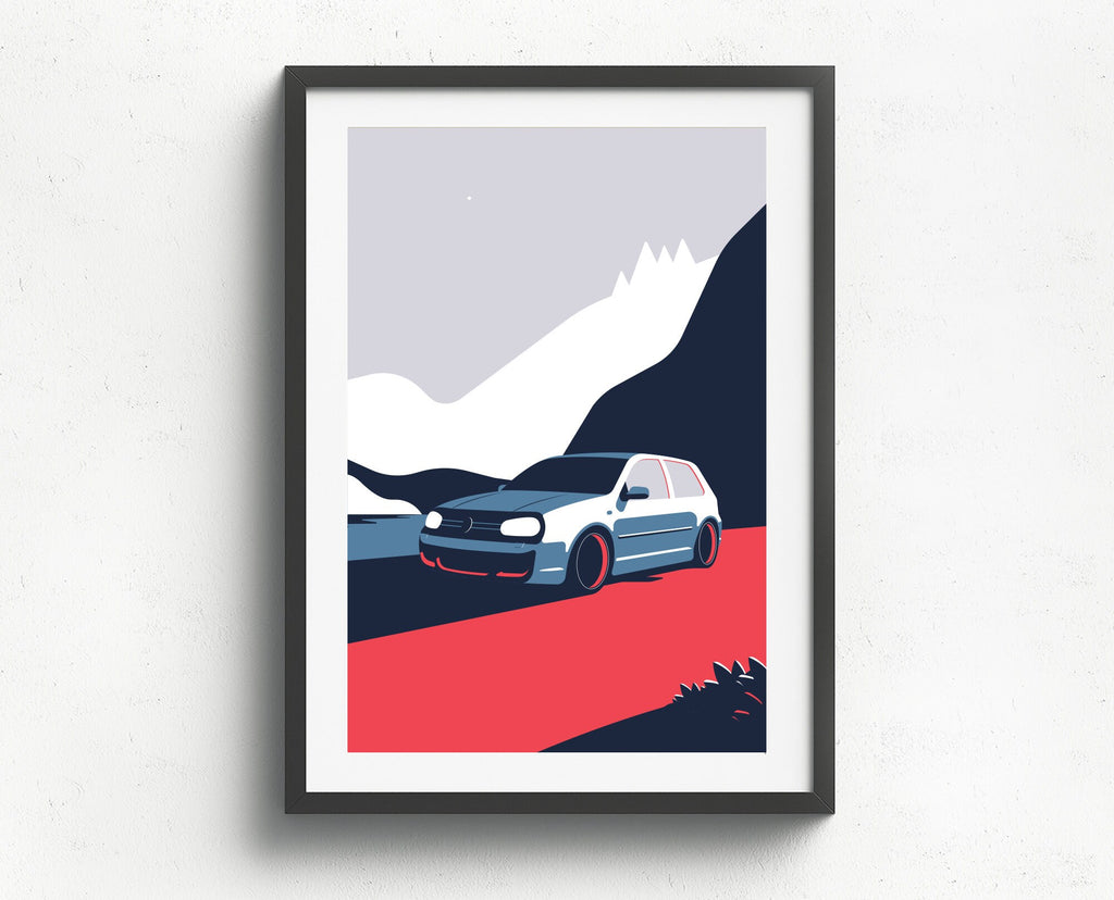 VW Golf Mk4 wall art