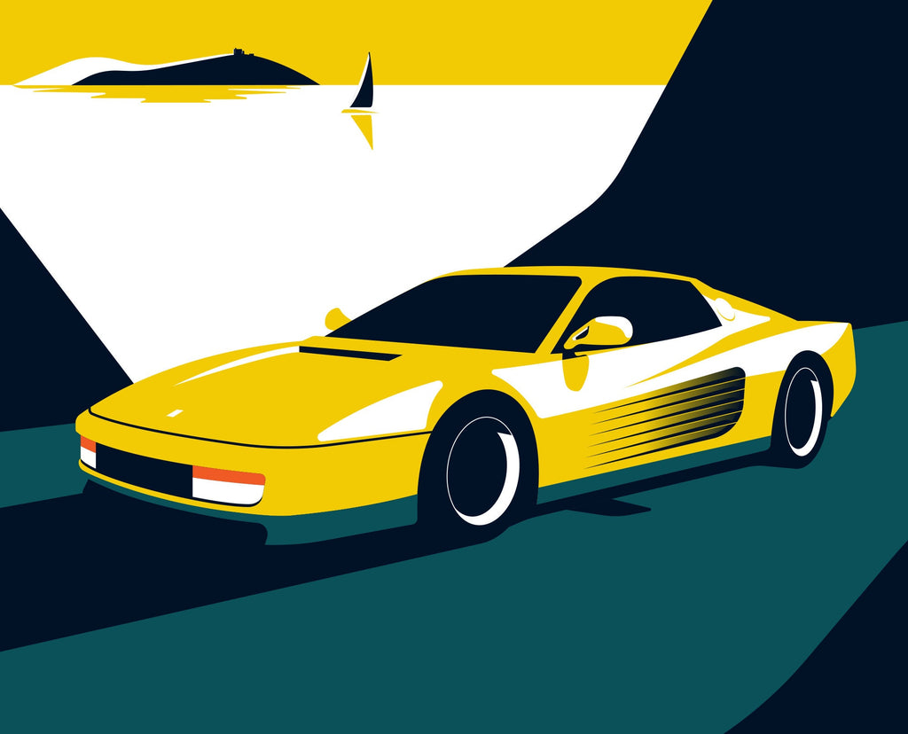 Ferrari Testarossa wall art