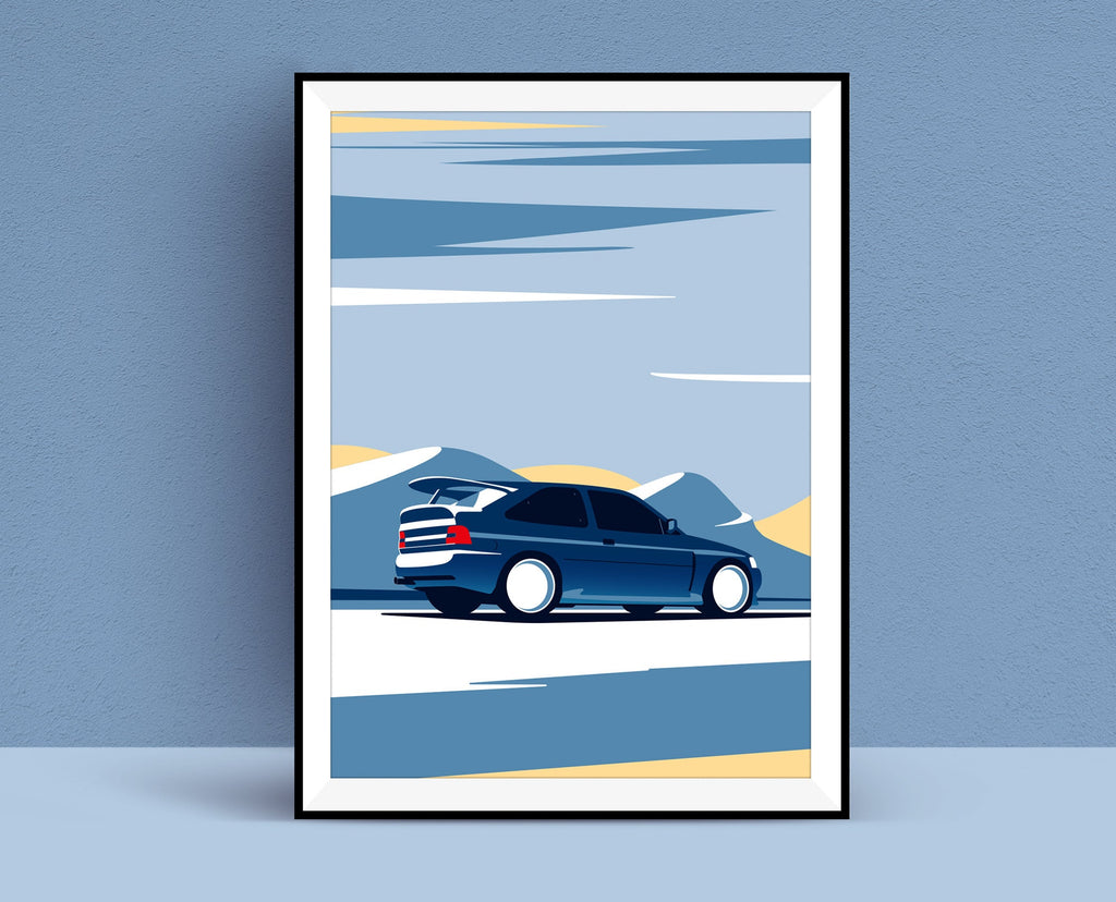 Ford Escort Cosworth - automotive art