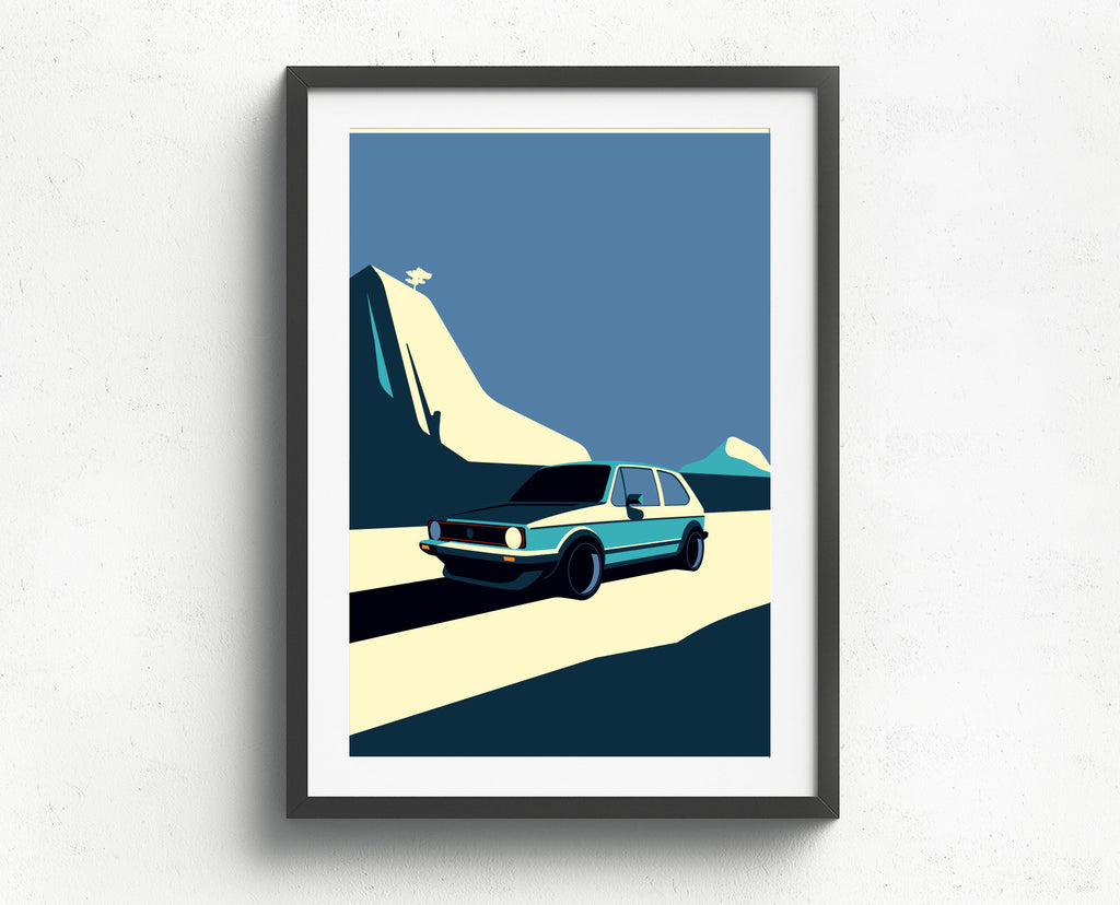 VW Golf MK1 wall art