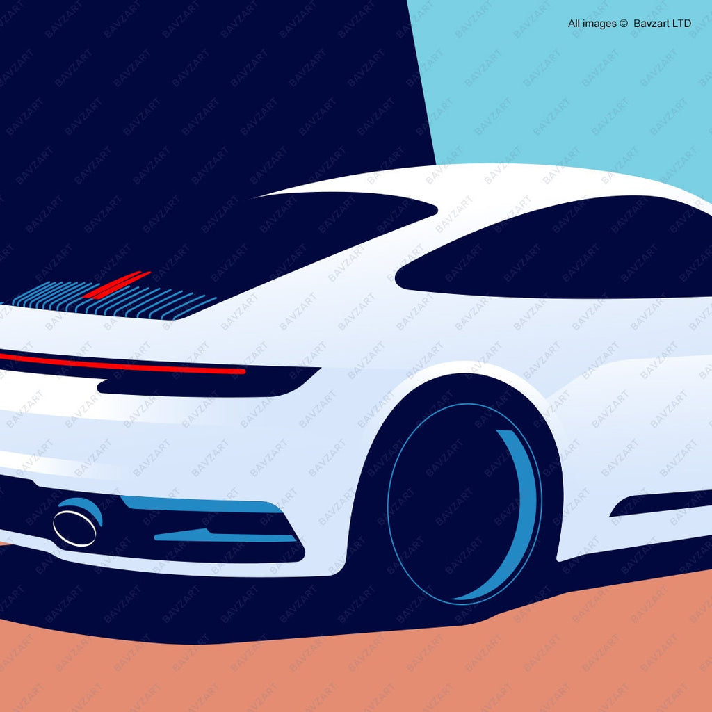  Porsche 992 wall art