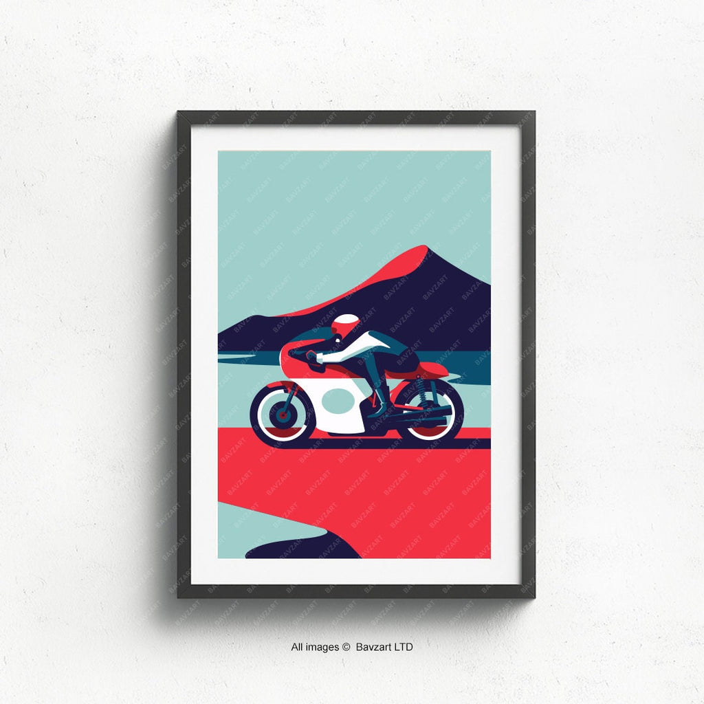 Agusta classic motorbike - wall art