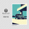Mercedes Benz G cream teal wall art