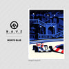 F1 Monte Carlo classic print monte blue car art