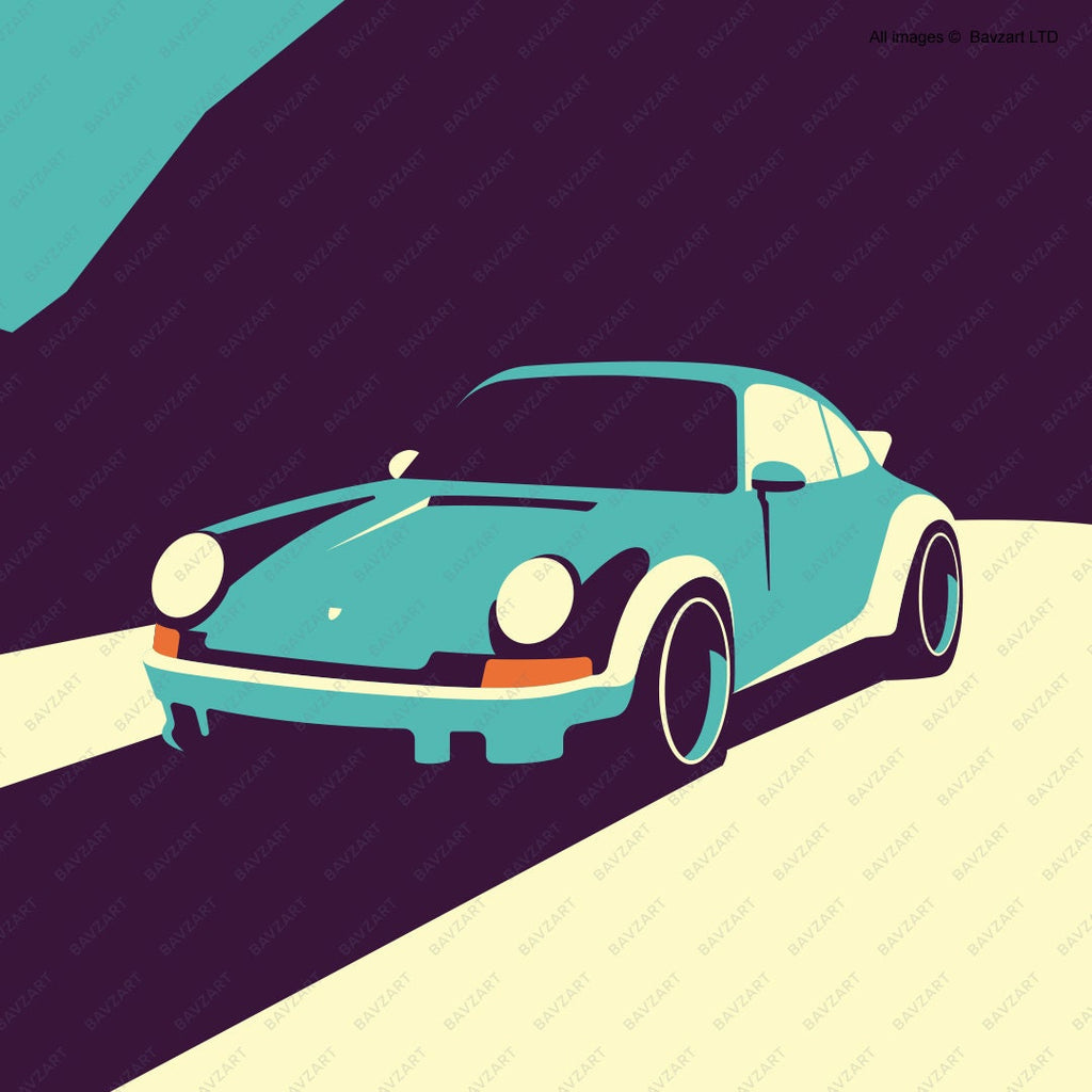 Going for a drive in my Porsche 911 automotive art