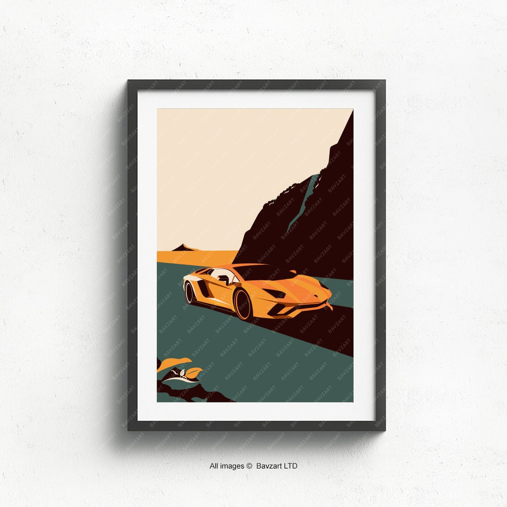 Lamborghini Aventador wall art