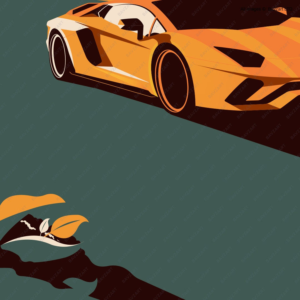 Lamborghini Aventador automotive art