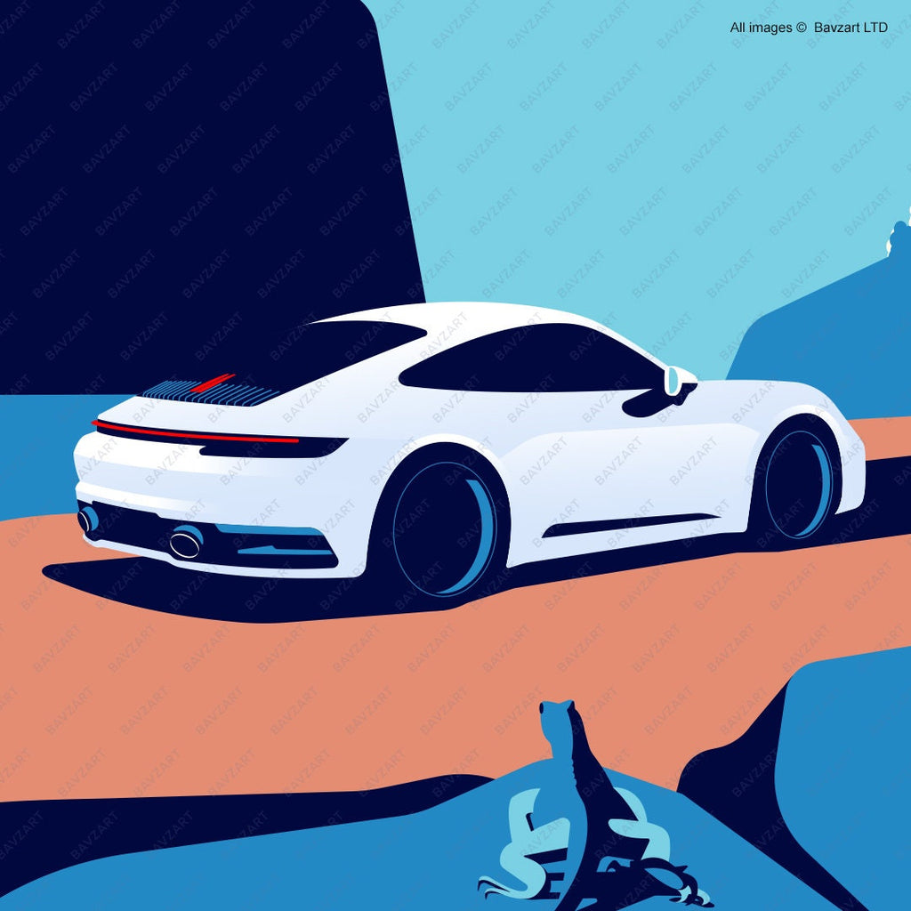  Porsche 992 automotive wall art