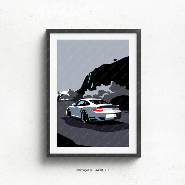 Porsche 997 turbo wall art