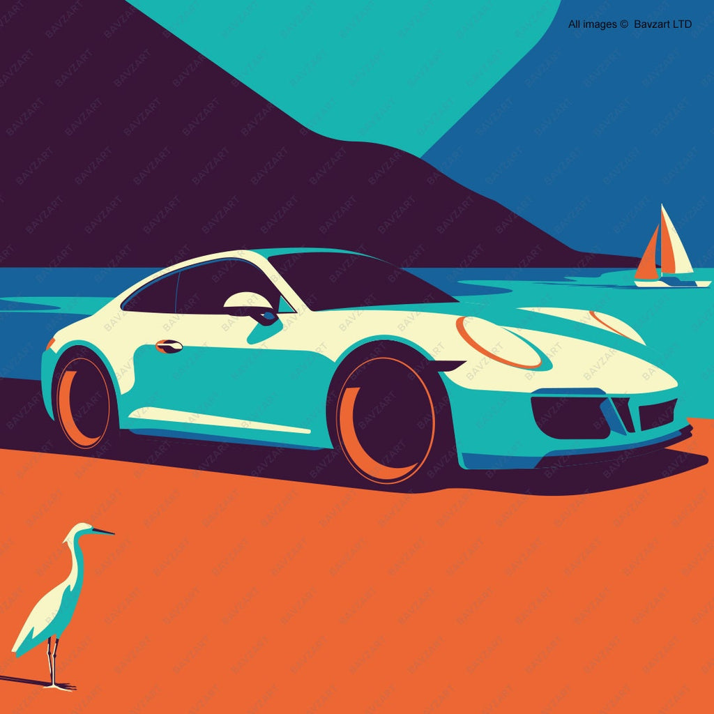 Porsche automotive art