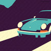 Going for a drive in my Porsche 911 art